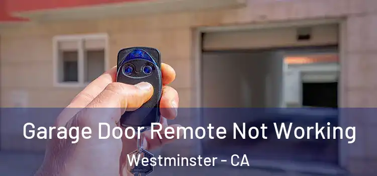  Garage Door Remote Not Working Westminster - CA